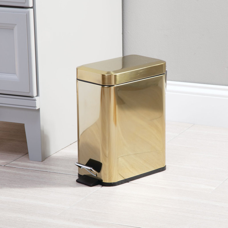 Rectangle Step Can 5L, Soft Brass
