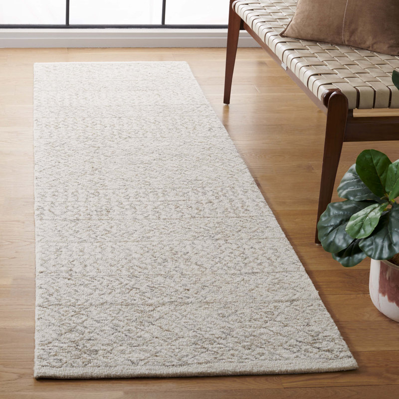 Metro Hand Tufted Wool Pile Geometric Rug, Runner 2'3" x 8'