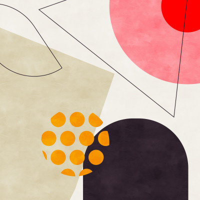 Mid Bauhaus Geometry 8 Copy, 76.2 cm H x 76.2 cm W