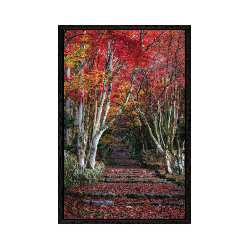 Autumn In Japan XXVIII by Daisuke Uematsu - Print on Canvas, Black Framed, 66.04cm H x 45.72cm W x 3.81cm D