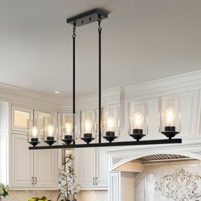 Luminaire suspendu pour îlot de cuisine moderne et linéaire à 7 lumières l 53,1 po Castille, certifié UL