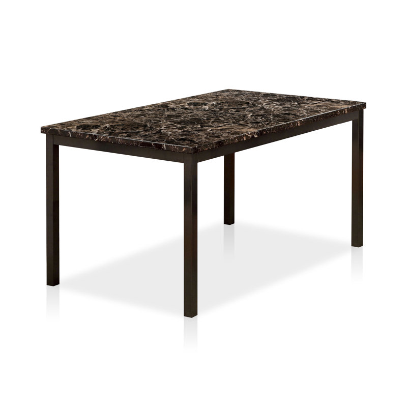 Crifasi Faux Marble Top Metal Base Dining Table