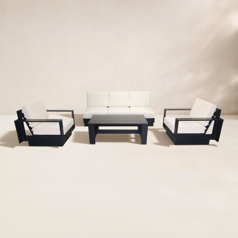 Sterling Aluminum 4 Pc Conversation Set With Sunbrella Cushions