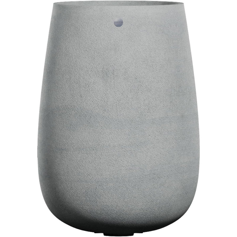 High Tall Round Planter -  -, Concrete Stone, 30.709" H x 17.7" W x 17.7" D