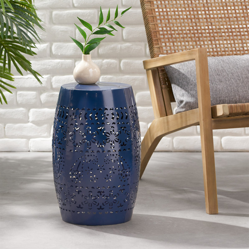 Table d'appoint Ruby de 12 po - Bleu marine (table seulement), Bleu très foncé