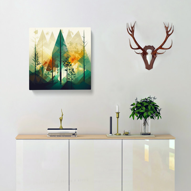 Forest Graphic No.2 - Wrapped Canvas, 50cm H x 50cm W x 3cm D