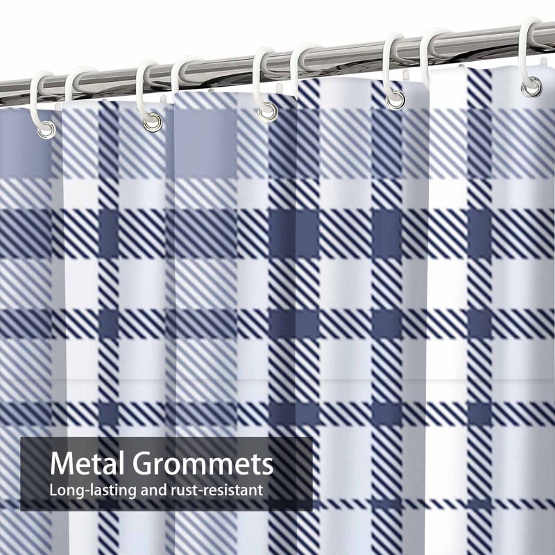 Rideau de douche Tartan, L 72 po x l 84 po