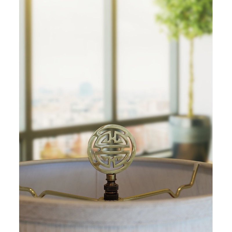 Faîteau de lampe en laiton massif Vintage Scroll, laiton antique, 2,8 po