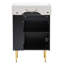 Meuble-lavabo 21,6 po, armoire combinée, meuble de rangement pour salle de bain, lavabo simple en céramique, rangement à droite-1004266510