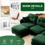 3, modulaire modulaire, en forme de L, tissu chenille, coussin, conception ergonomique, maison
