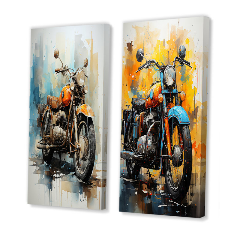 Voyage surréel - ensemble de 2 reproductions d'art sur toile, H 28 po x l 25 po, Toile tendue