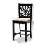 Upholstered Counter Stool with Solid Wood Frame-1381949811