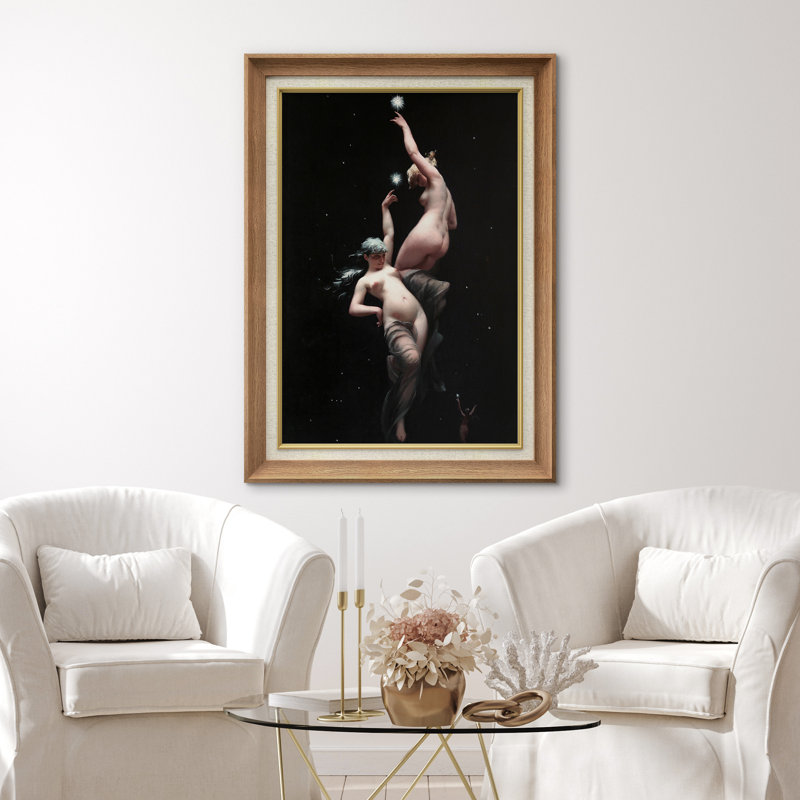 «Dancing Twin chiffres Night Sky», fantaisie, images classiques, impression sur toile encadrée, H 36 po x l 26 po x P 1,5 po