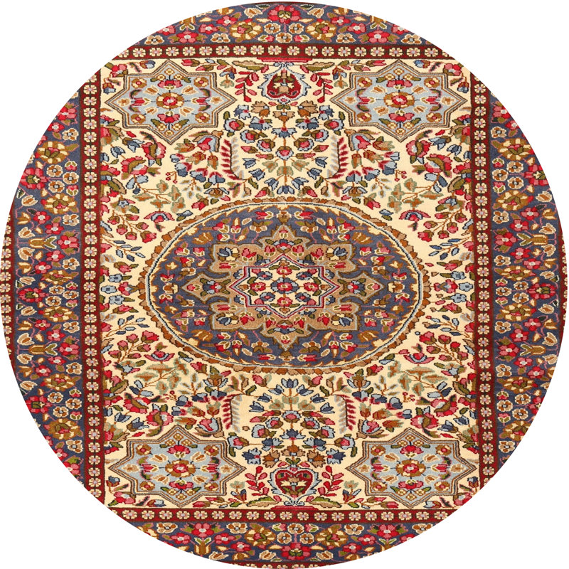 Cigdem Oriental Indoor Rug, Round 7'