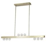 Raleigh 9 Light Horizontal Pendant - White Opal Glass