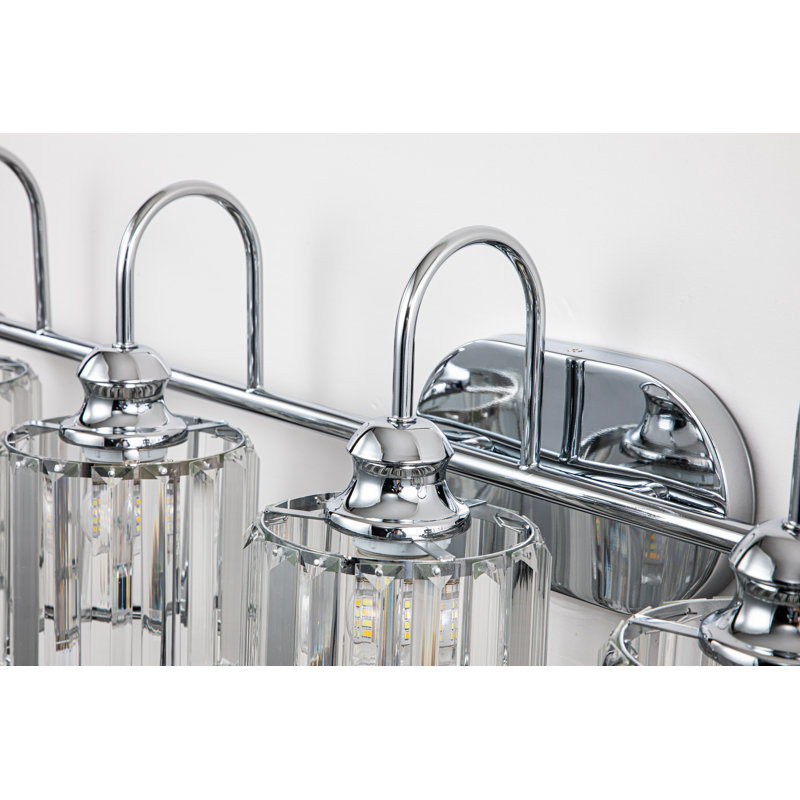Éclairage pour salle de bain à 3 lumières à intensité variable en cristal doré / noir Gjystina, 3 Lights, Green