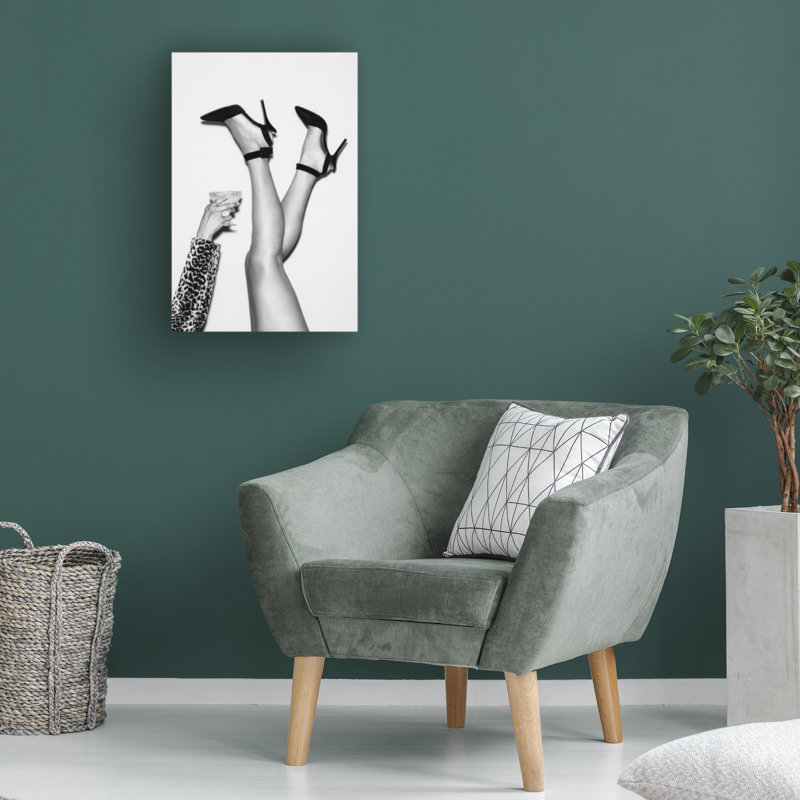 Art sur toile, pieds dans l'air, pictufy studio III, H 19 po x l 12 po