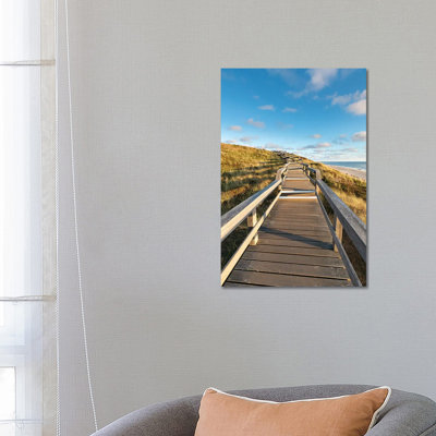 Boardwalk Along the Beach, Sylt, Schleswig-Holstein, Germany 1 Piece Wrapped Canvas Wall Art