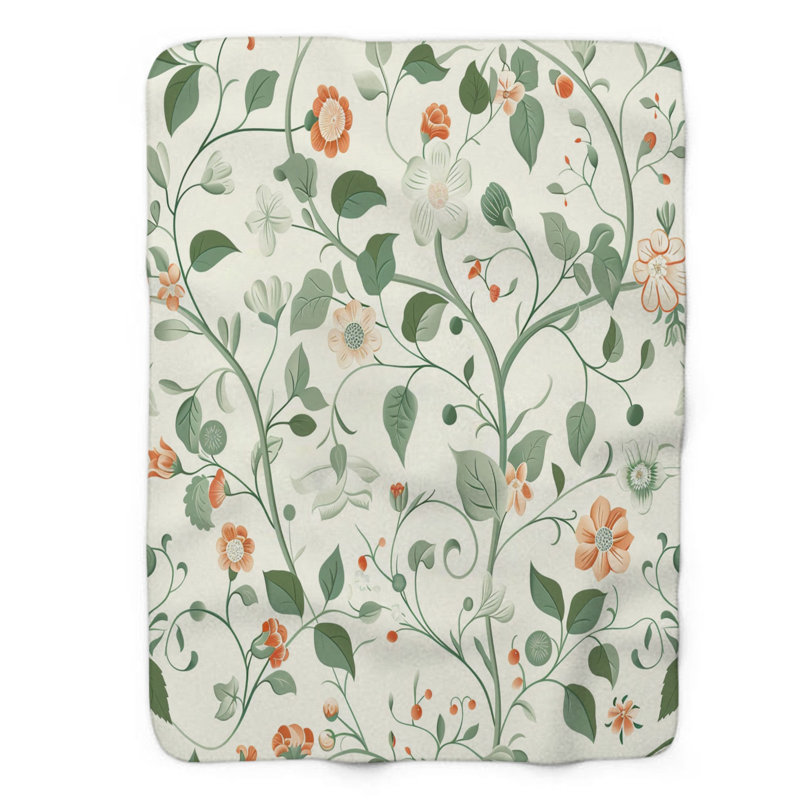 Seasonal Blooms - 1 pièce Sherpa Premium, Grand lit