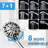 5 Inch Rain Shower & 7-Spray Handheld With 26" Slide, Easy Installation, Angle-Adjustable, Nozzles, Stable 1.8Gpm Flow, Manual Control Bathroom : Showerhead And Adjustable, Dual Flow 1.8Gpm, No Wall
