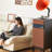 Brownness+Orange Rectangular Solid Wood+Aluminum Media Players
