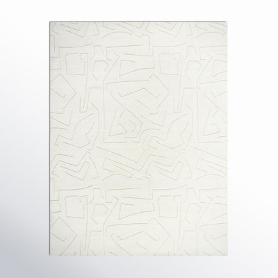 Lorette Hand Tufted Wool White Rug