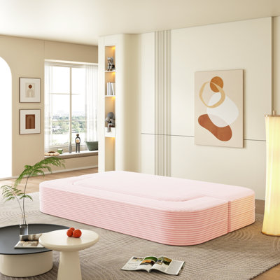 Multifunctional Plush Corduroy Sofas, Modern Convertible Design For Living Room Comfort