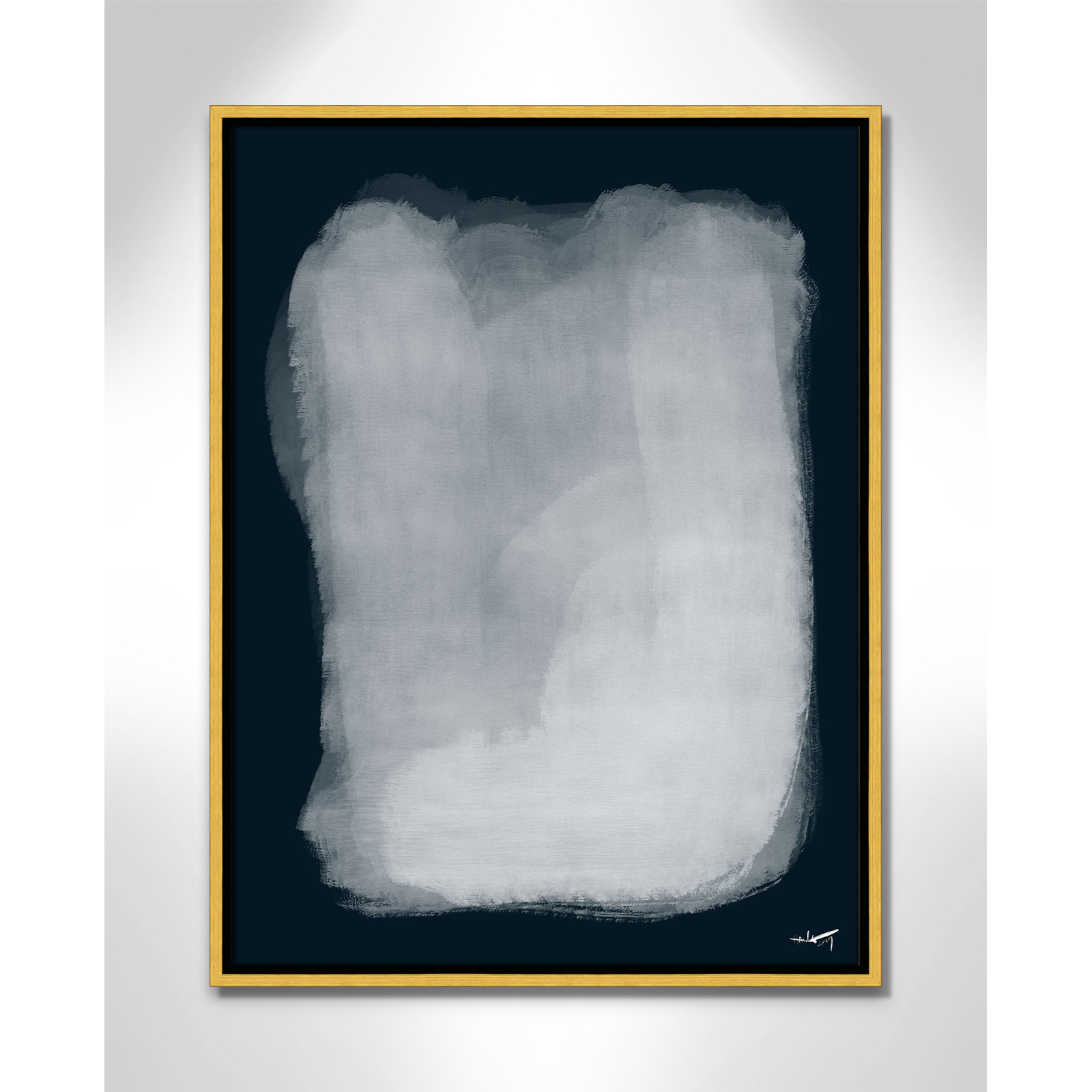Gelder "Calme 001" Print by N.Atelier, 25.5" H x 19.5" W, Gold