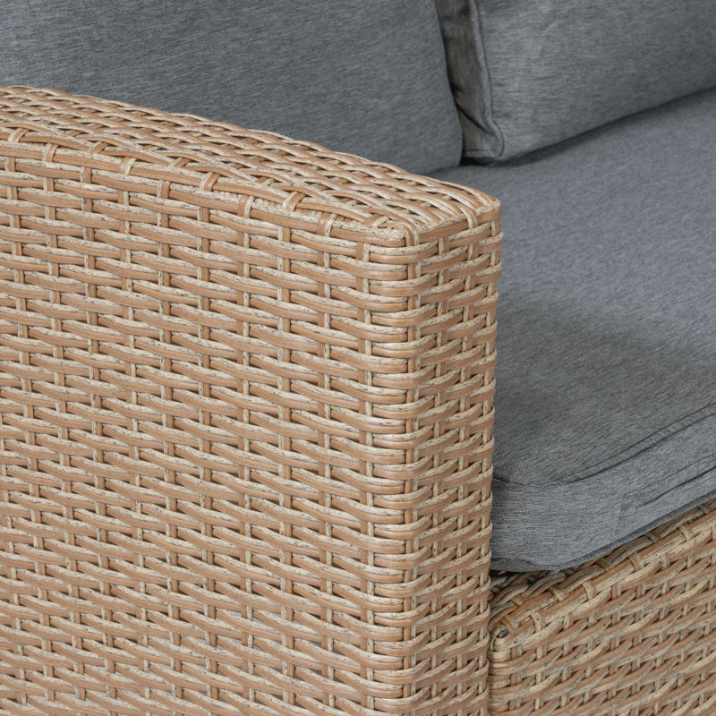 Manleen 70.8'' Wicker Outdoor Patio Sectional, Grey
