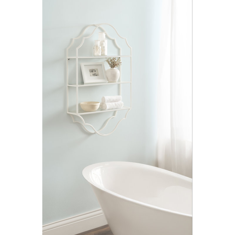 Étagère de rangement murale Ornate, Blanc