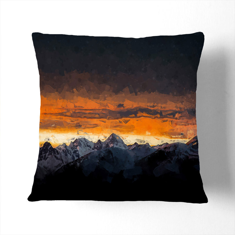 Monte Due Mani Mountain Cushion with Filling, 55cm H x 55cm W x 20cm D, White