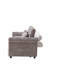 Canapé-lit de 58,27 pouces 3 en 1 - Canapé-lit coulissant en tissu chenille - Structure de dossier pleine grandeur, structure de siège, accoudoirs et 2 coussins - Canapé-lit fonctionnel pour le salon - Tissu gris clair
