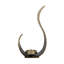 Bougeoir sculptural en métal avec une finition ombrée dorée et bronze