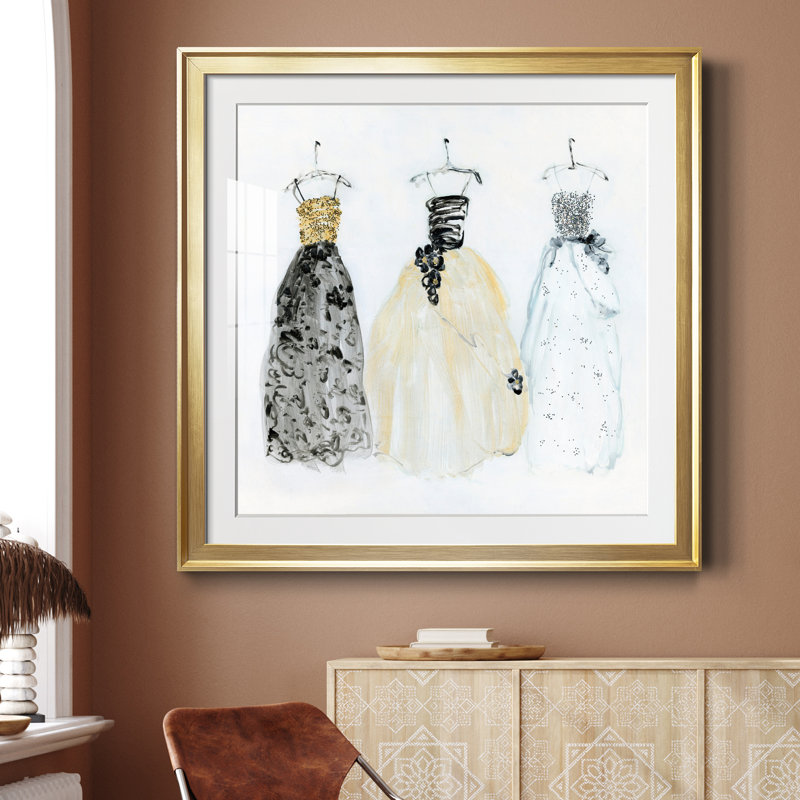 Bling Night out I - peinture encadrée, H 30,5 po x l 30,5 po x P 1,5 po, Or