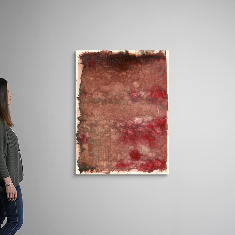 Reproduction d’art sur toile, "roses" par B. Robert, H 48 po x l 36 po x P 1,25 po, Toile tendue
