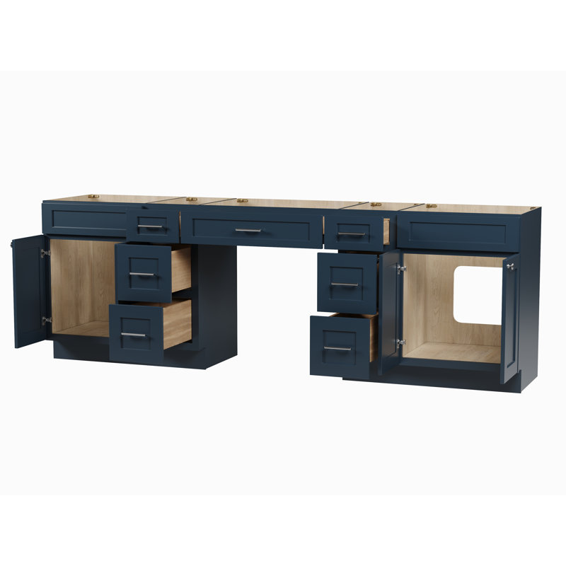 Base de meuble-lavabo double 102 seulement, Bleu