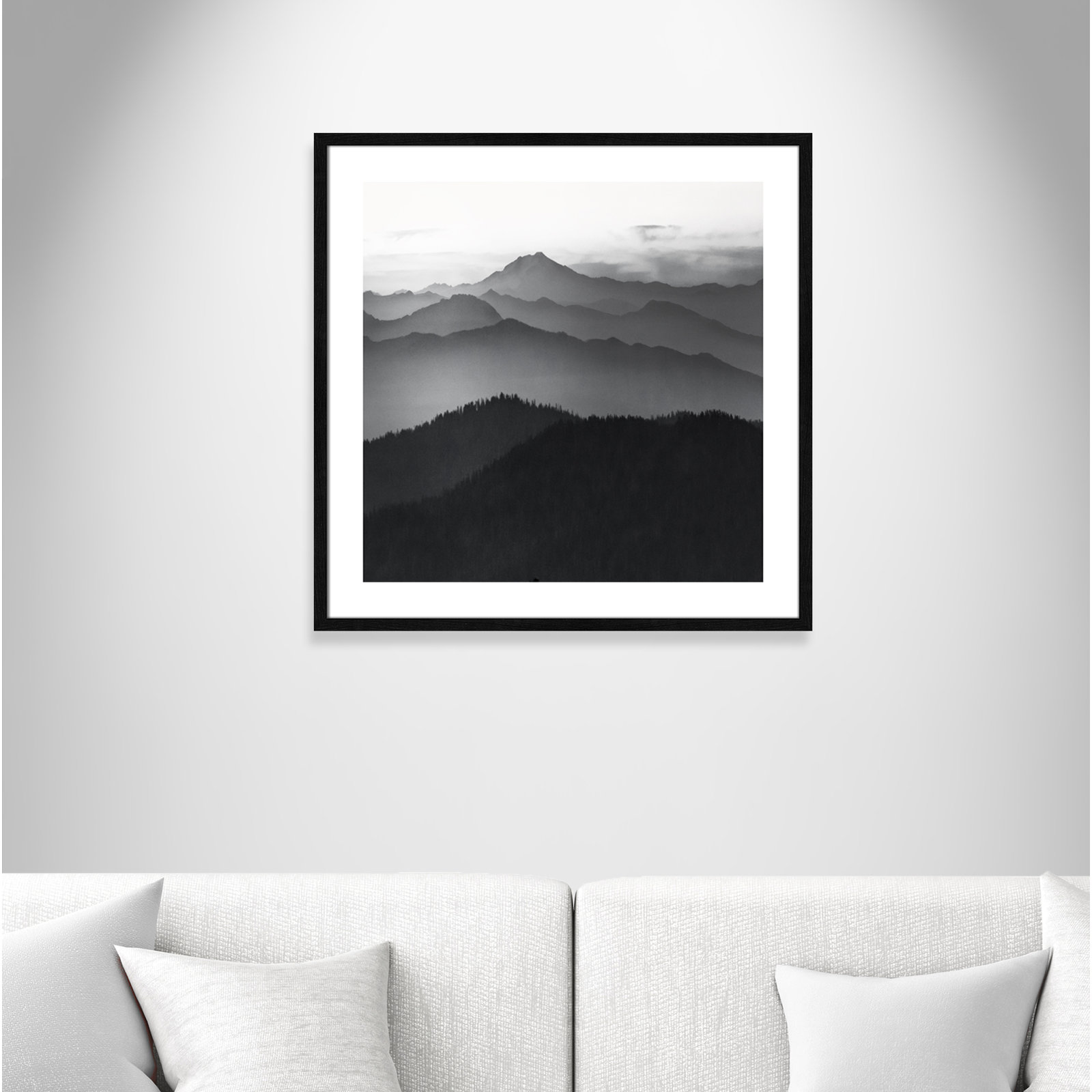 Cascades by Danita Delimont, 27.5" H x 27.5" W x 0.75" D, Black Framed