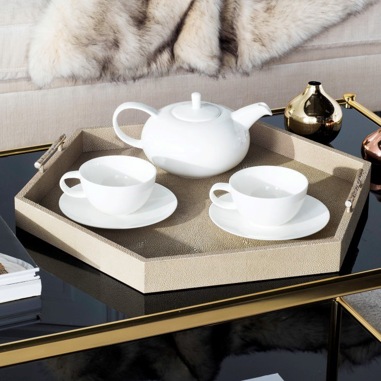 Plateau de table basse/repose-pieds barry, Beige