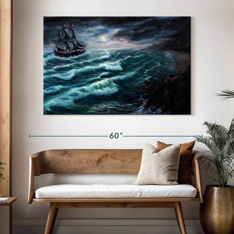Pirate ship acrylic Aletra, H 34 po x l 51 po