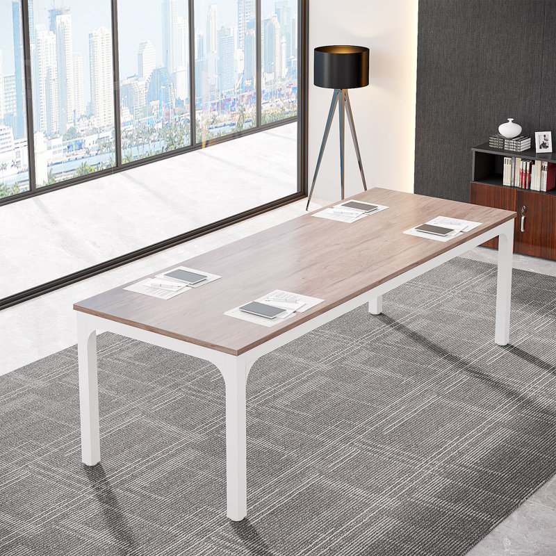 Ihno 78.74 inch Conference Table, Oak/White