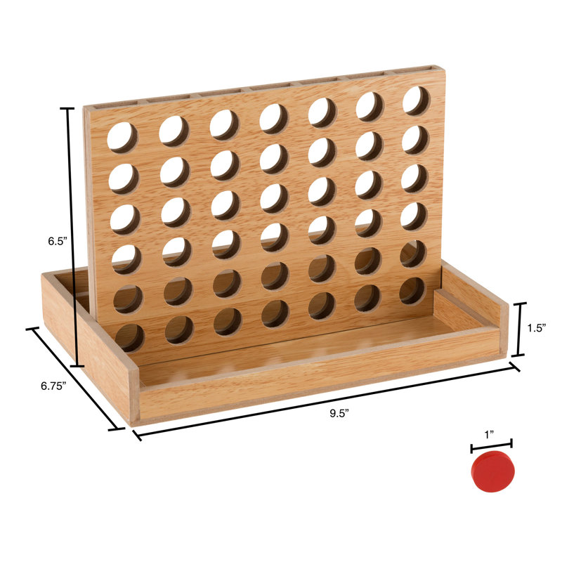 Jeu de voyage en bois 4 rangées