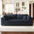 84.6'' W Solid Wood Frame Upholstered Couch with Toss Pillows-192051711