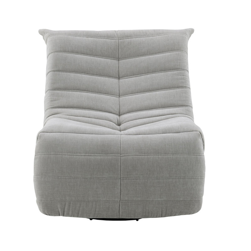 Fauteuil inclinable oscillant en chenille Talmon Oyster, Gris huître