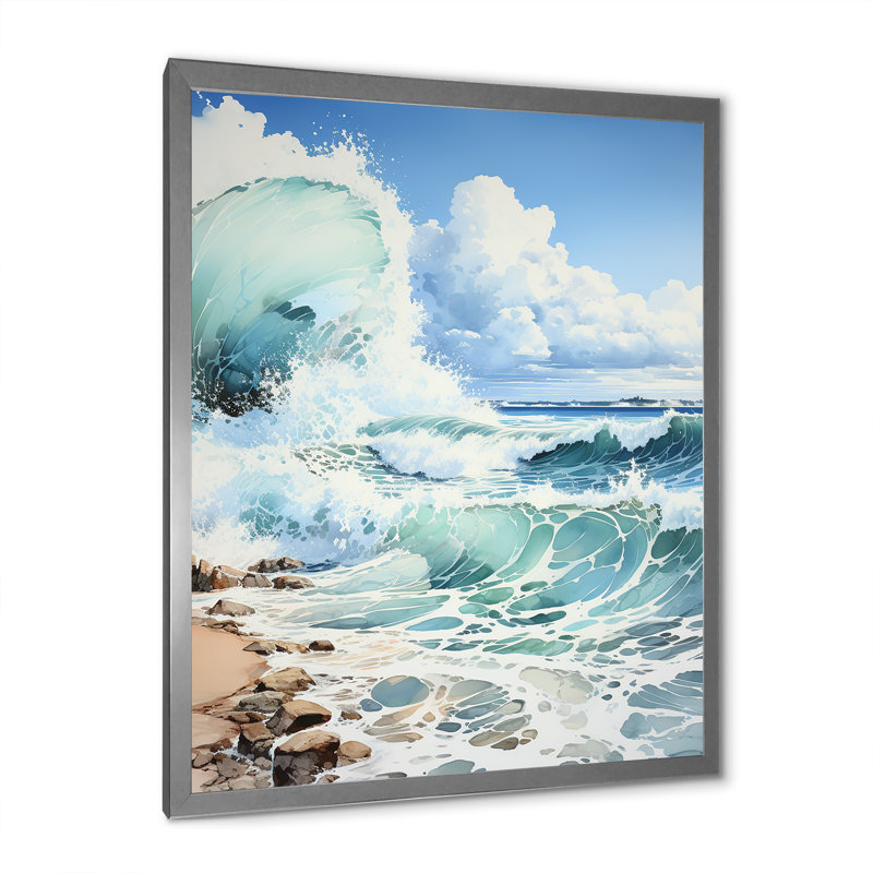 Chert Florida Ocean Serenity sur impression sur toile, H 44 po x l 34 po x P 1,5 po, Cadre photo argenté