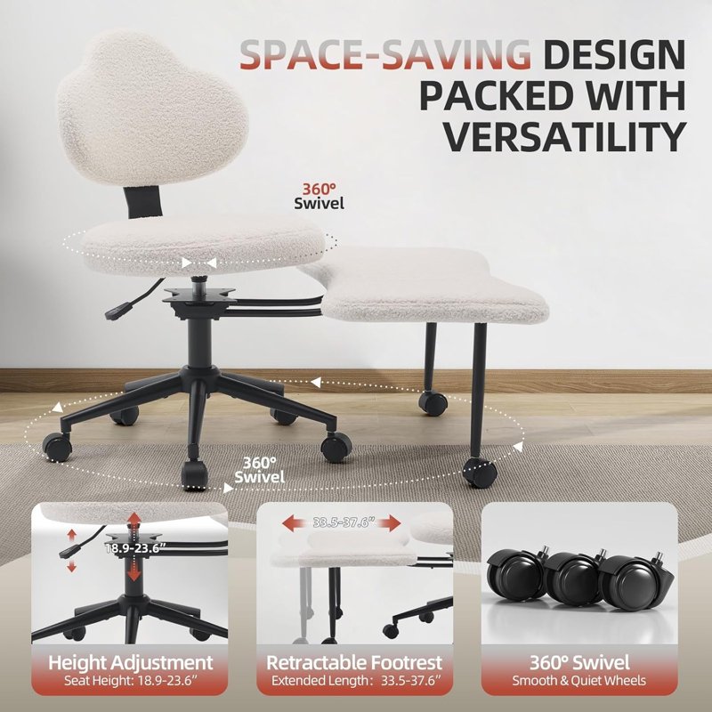 Fauteuil de bureau Criss, Beige