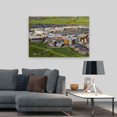 Vue aérienne d'une ville, Park City, Utah, États-Unis, architecture contemporaine, art mural