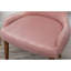 Fauteuil contemporain en velours rose - Chaise avec mousse dense, dossier, pieds noirs rembourrés de mousse électrolytique