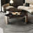 Modern round supercrystalline stone coffee table-104367363