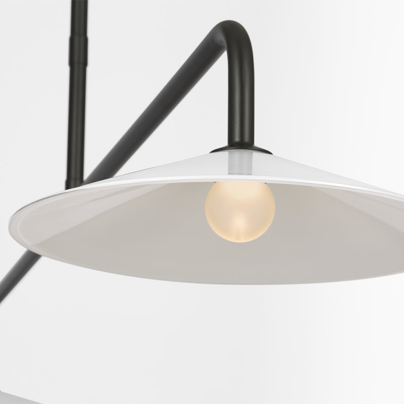 Amber Lewis Ponce 62" Linear Pendant, White, Modern Iron