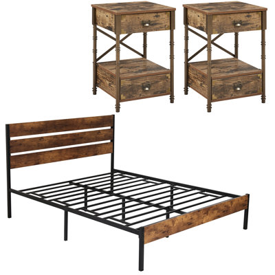 Alicia Steel Piece Bedroom Set
